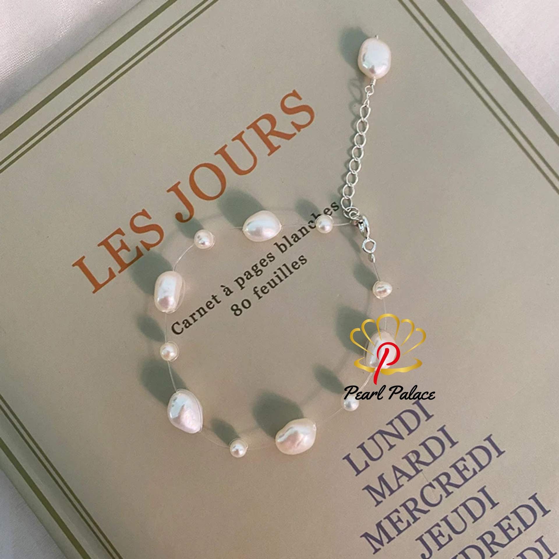 Natural Freshwater Baroque Pearl Bracelet with 925 Sterling Silver Button Jewelry for Women