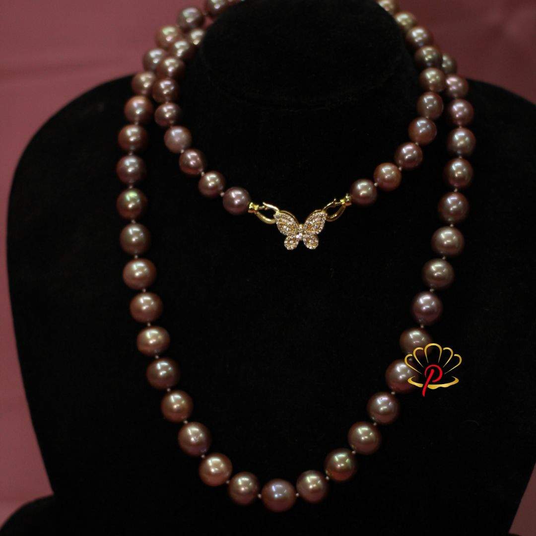 South Sea Pearl Purple Color Necklace (12-14mm)