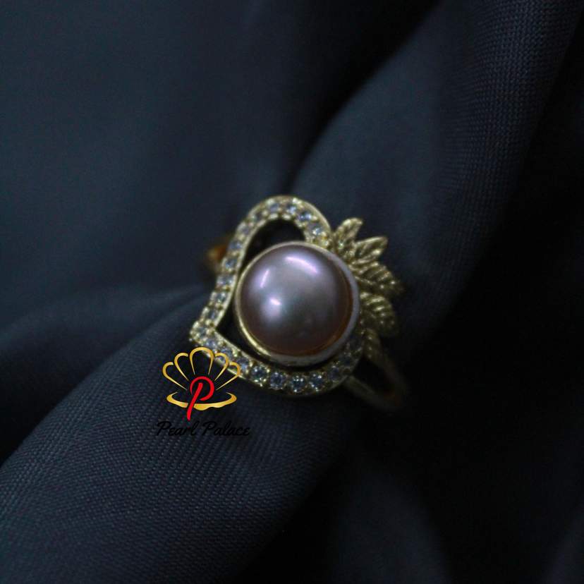 Lustrous Loop Pearl Ring — 2