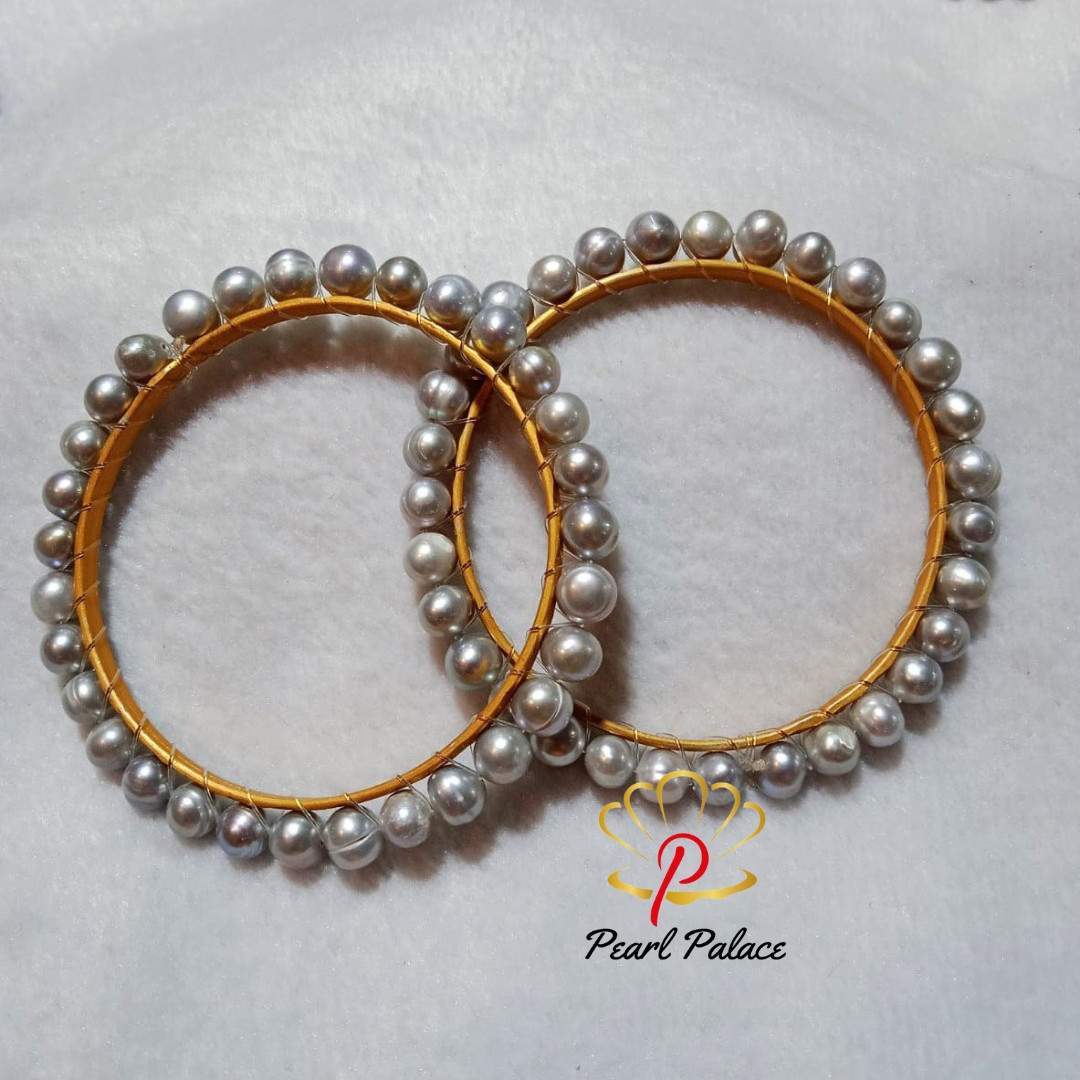 Fresh Water Pearl silver Color Fresh Water Pearl Churi